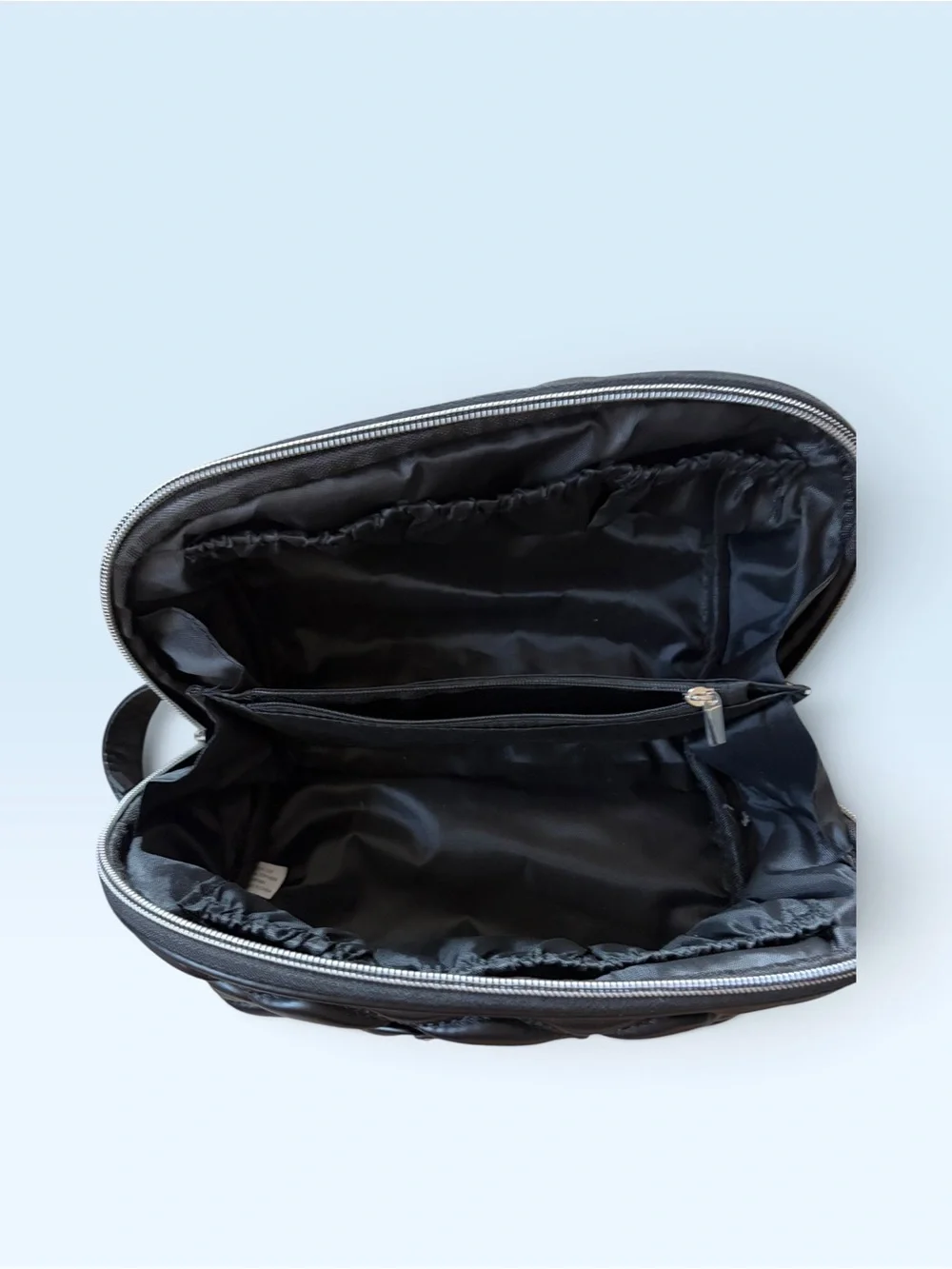 Joan & David Black Quilted Faux-Leather Cosmetic Case
